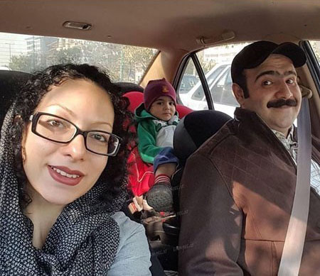 عکس سلفی فامیل دور با همسر و پسرش
