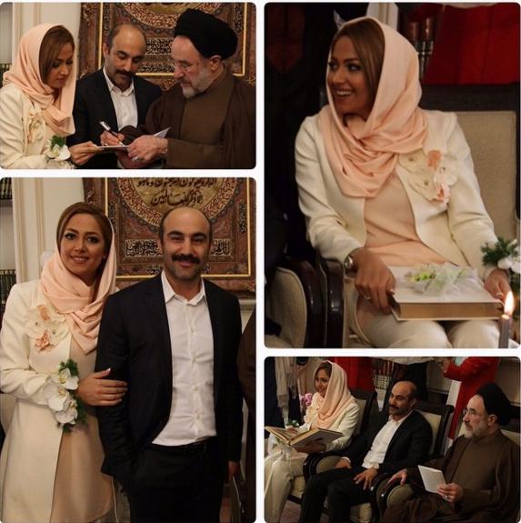 عکس جدید محسن تنابنده و همسرش روشنک گلپا در مراسم عروسی و عقدشان